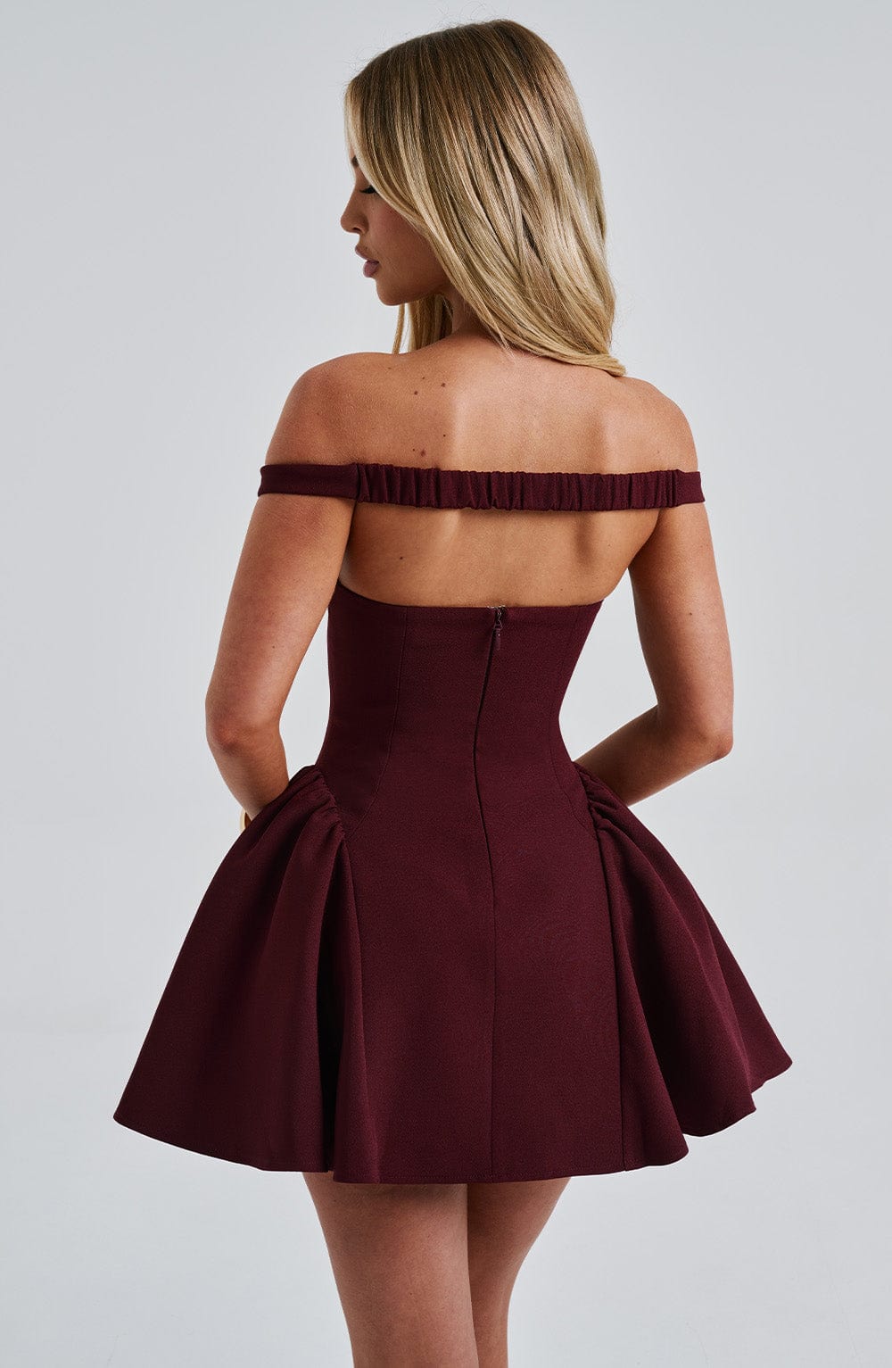 Victoria Mini Dress - Cherry Lacquer