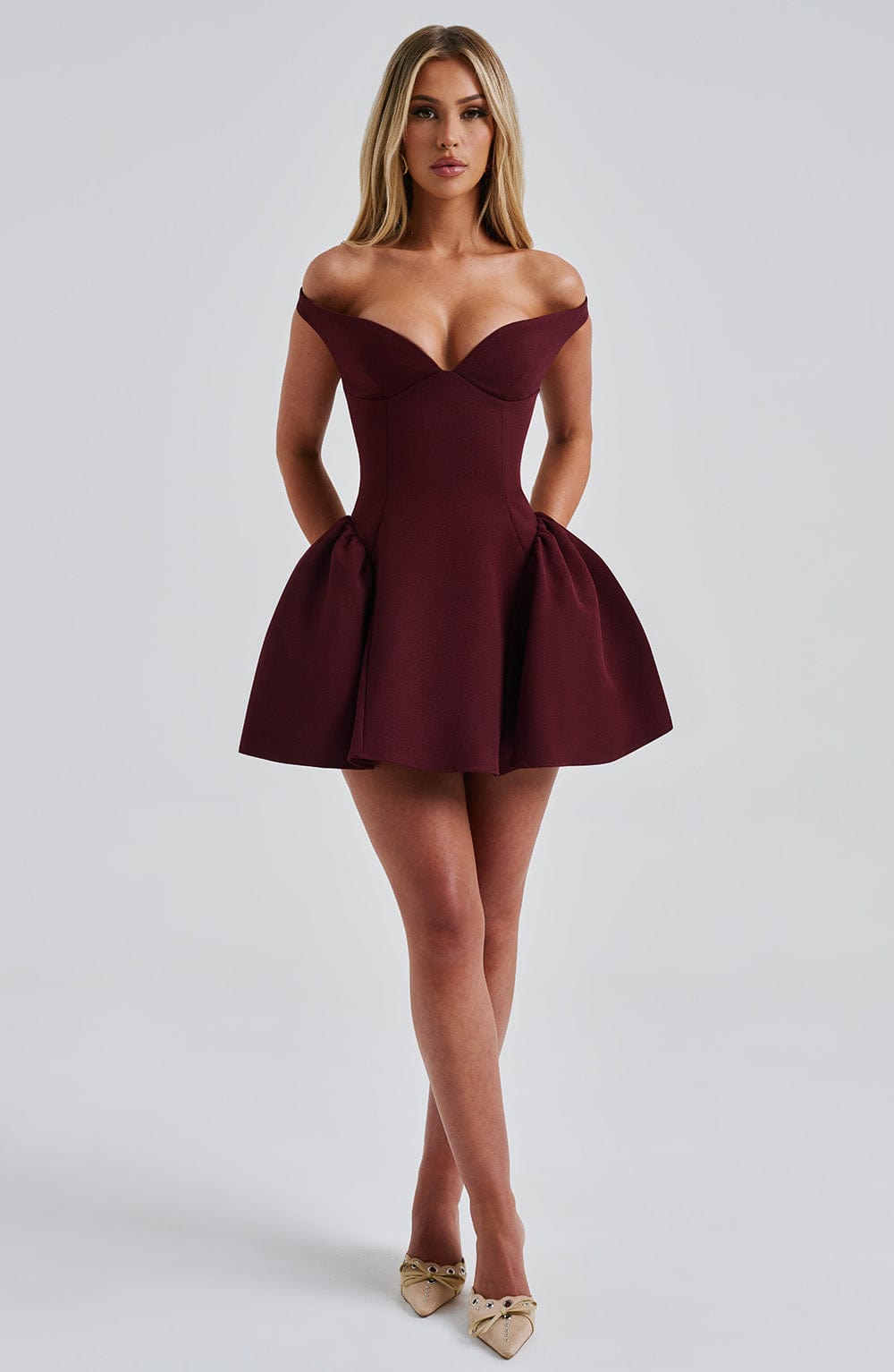 Victoria Mini Dress - Cherry Lacquer