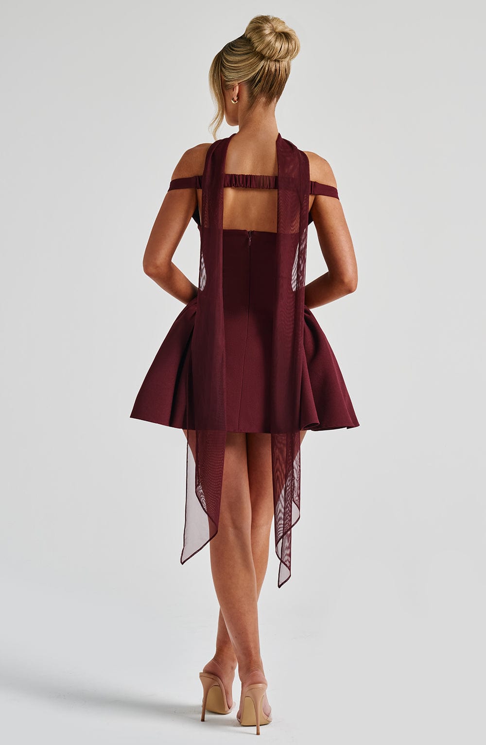 Victoria Mini Dress - Cherry Lacquer
