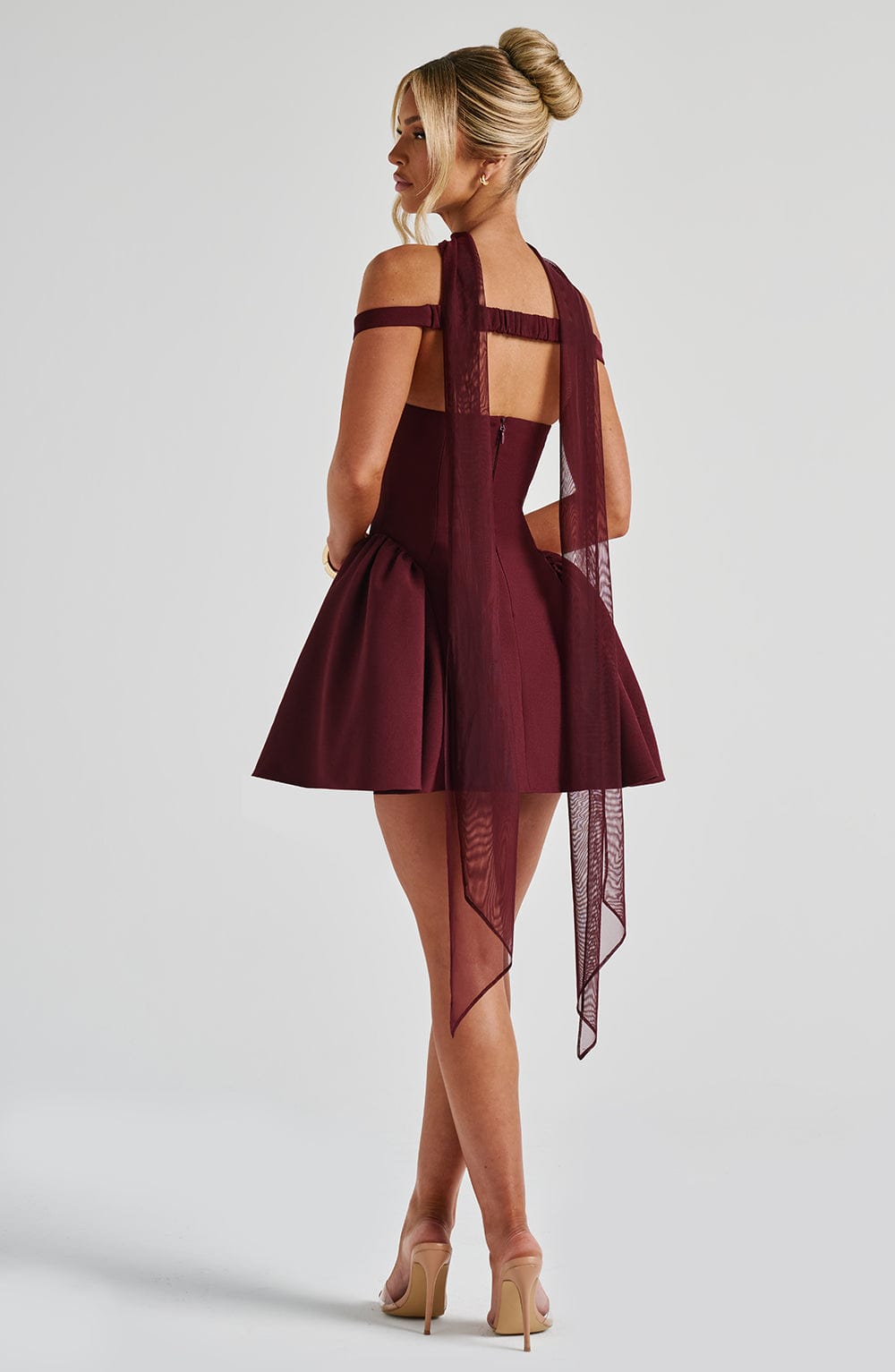 Victoria Mini Dress - Cherry Lacquer