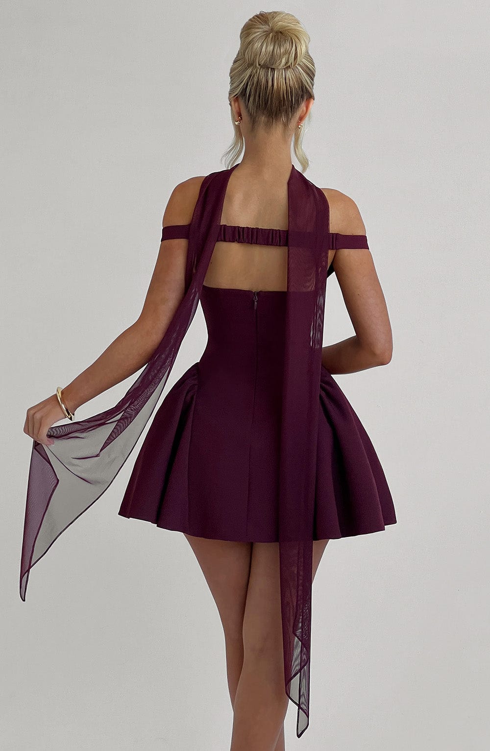 Victoria Mini Dress - Cherry Lacquer