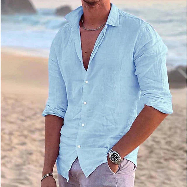 Men's Casual Long Sleeve Summer Shirt
