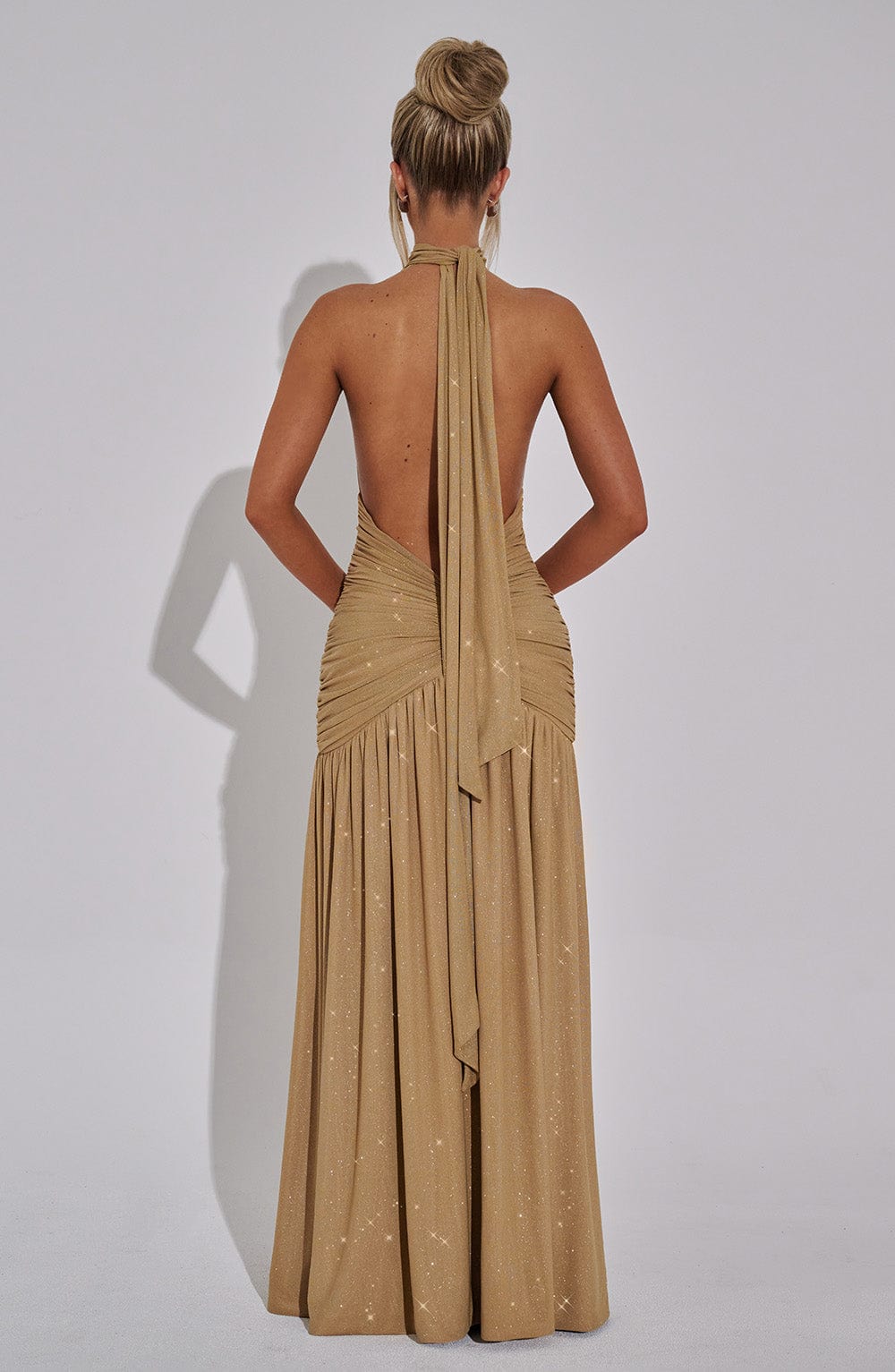 Aitana Maxi Dress - Gold Sparkle