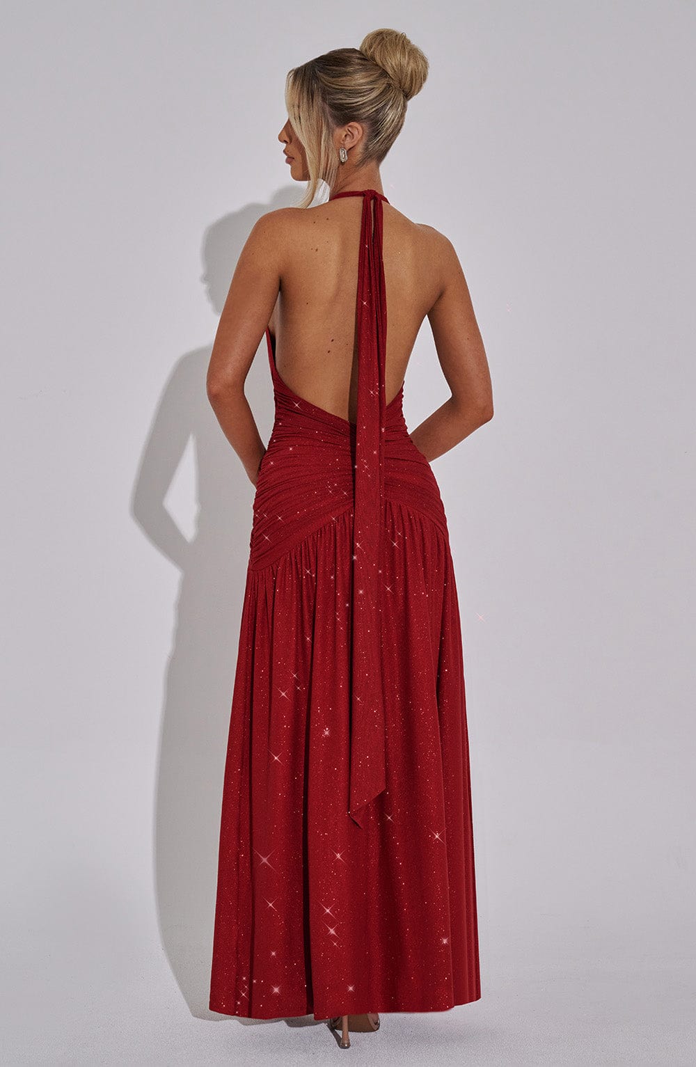Guadalupe Maxi Dress-Red Sparkle