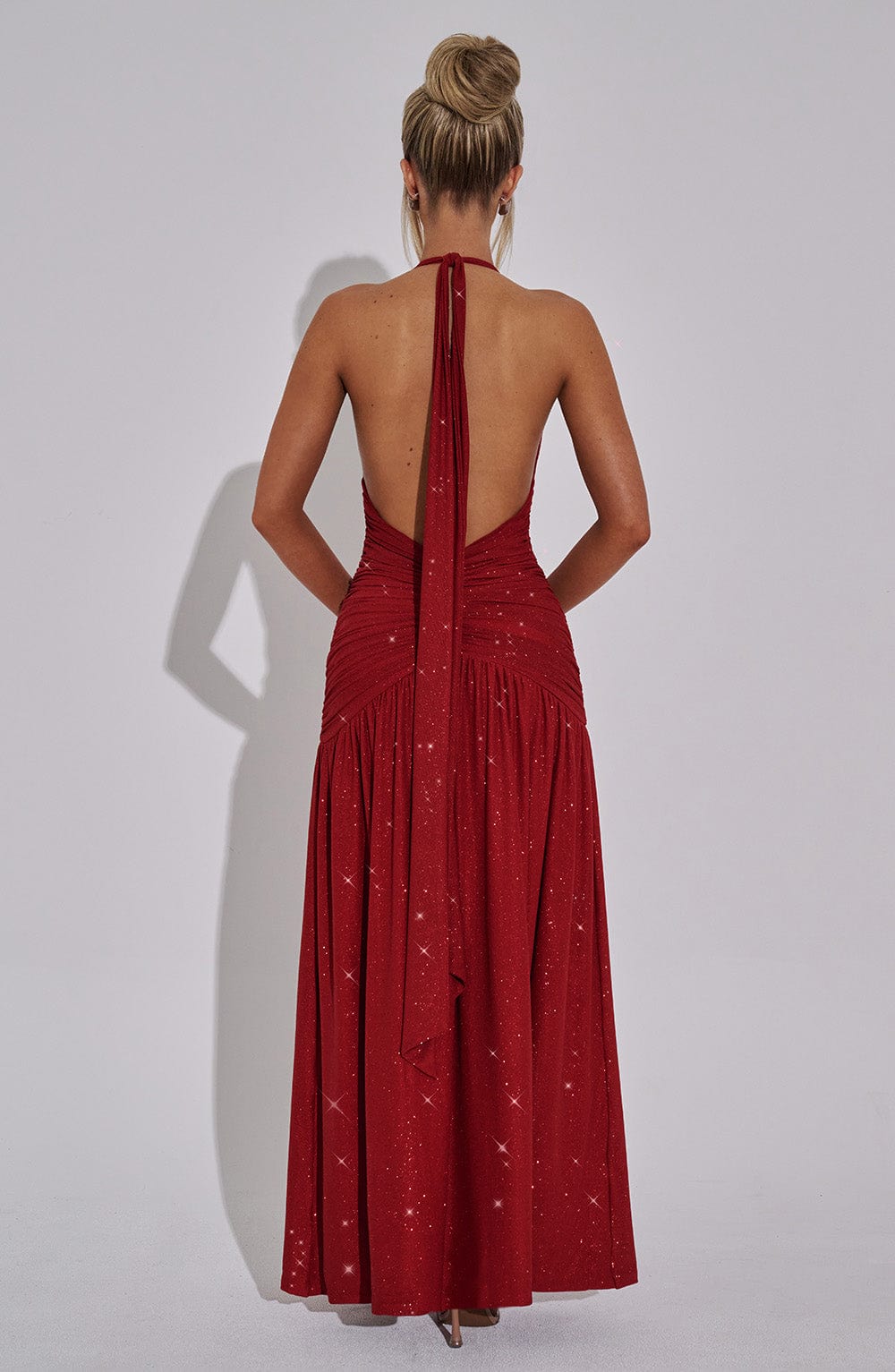 Guadalupe Maxi Dress-Red Sparkle