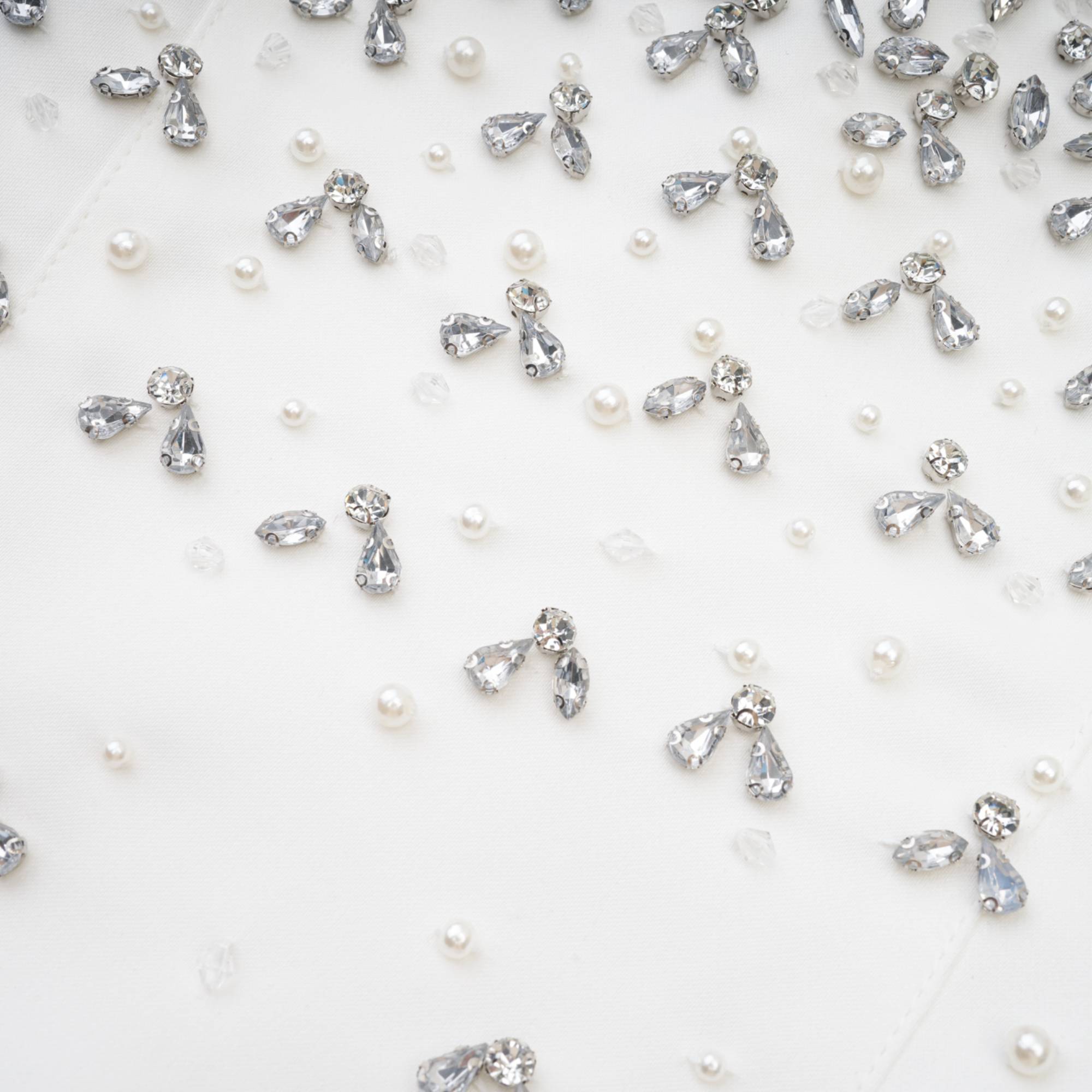 Strapless Dress with Pearl and Crystal Beading for Women - Livia