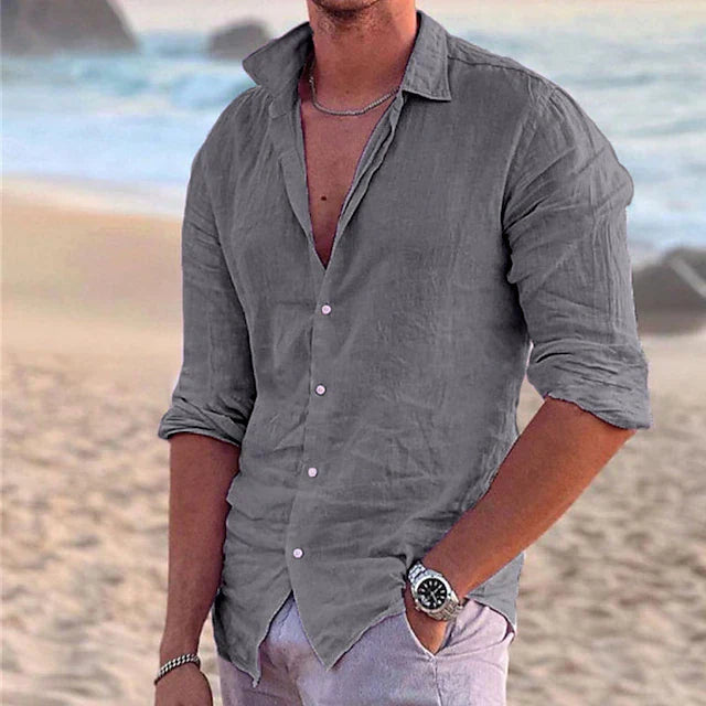 Men's Casual Long Sleeve Summer Shirt
