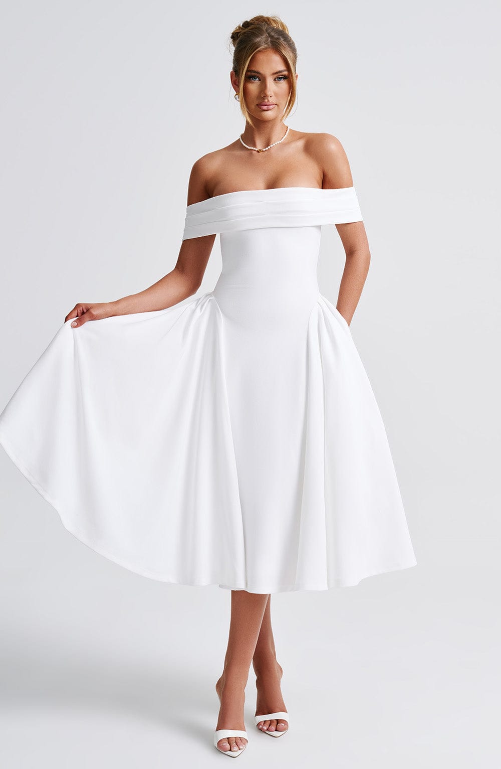 Rafaella Midi Dress - White