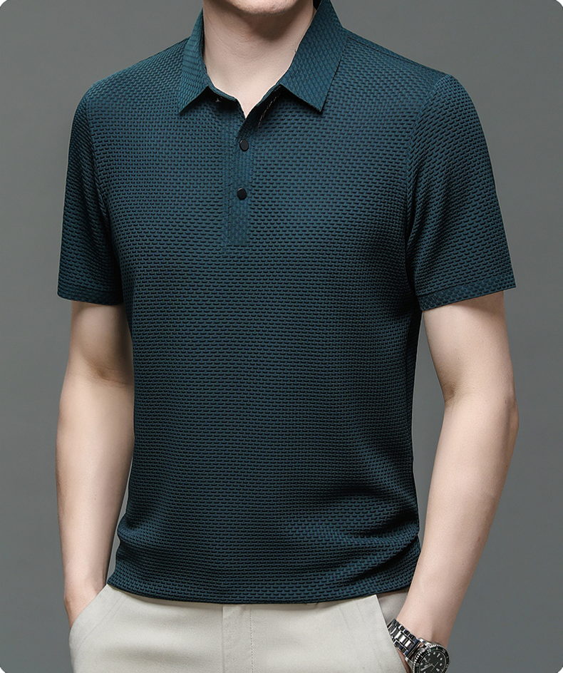 Men's Short Sleeve Structured Polo Shirt | Professional Casual Wear