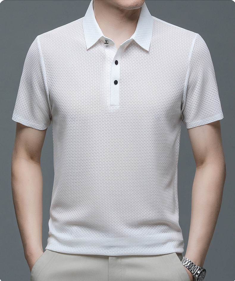 Men's Short Sleeve Structured Polo Shirt | Professional Casual Wear