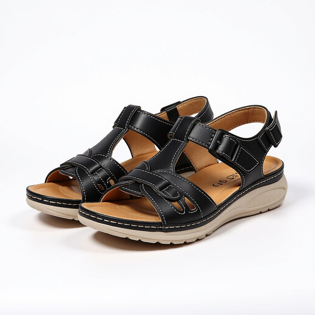 Women's Walking Wedge Sandals | with Adjustable Straps