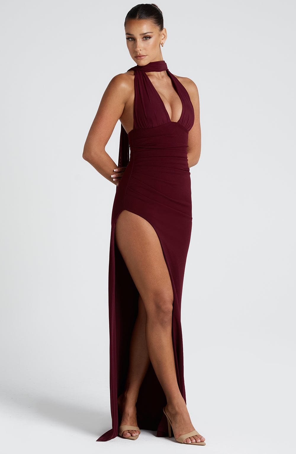 Ariadna Maxi Dress - Cherry Lacquer