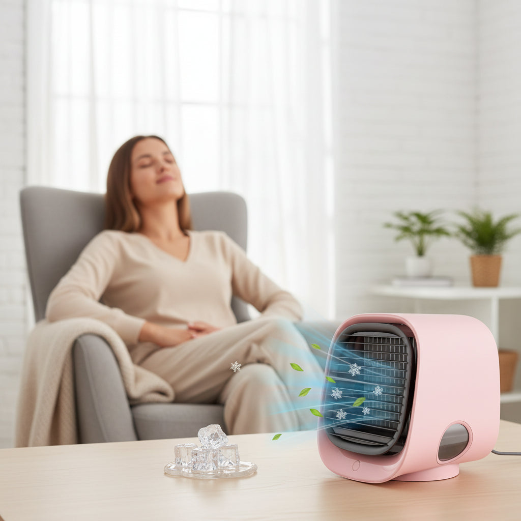 Compact USB Mini Air Conditioner Cooling Fan