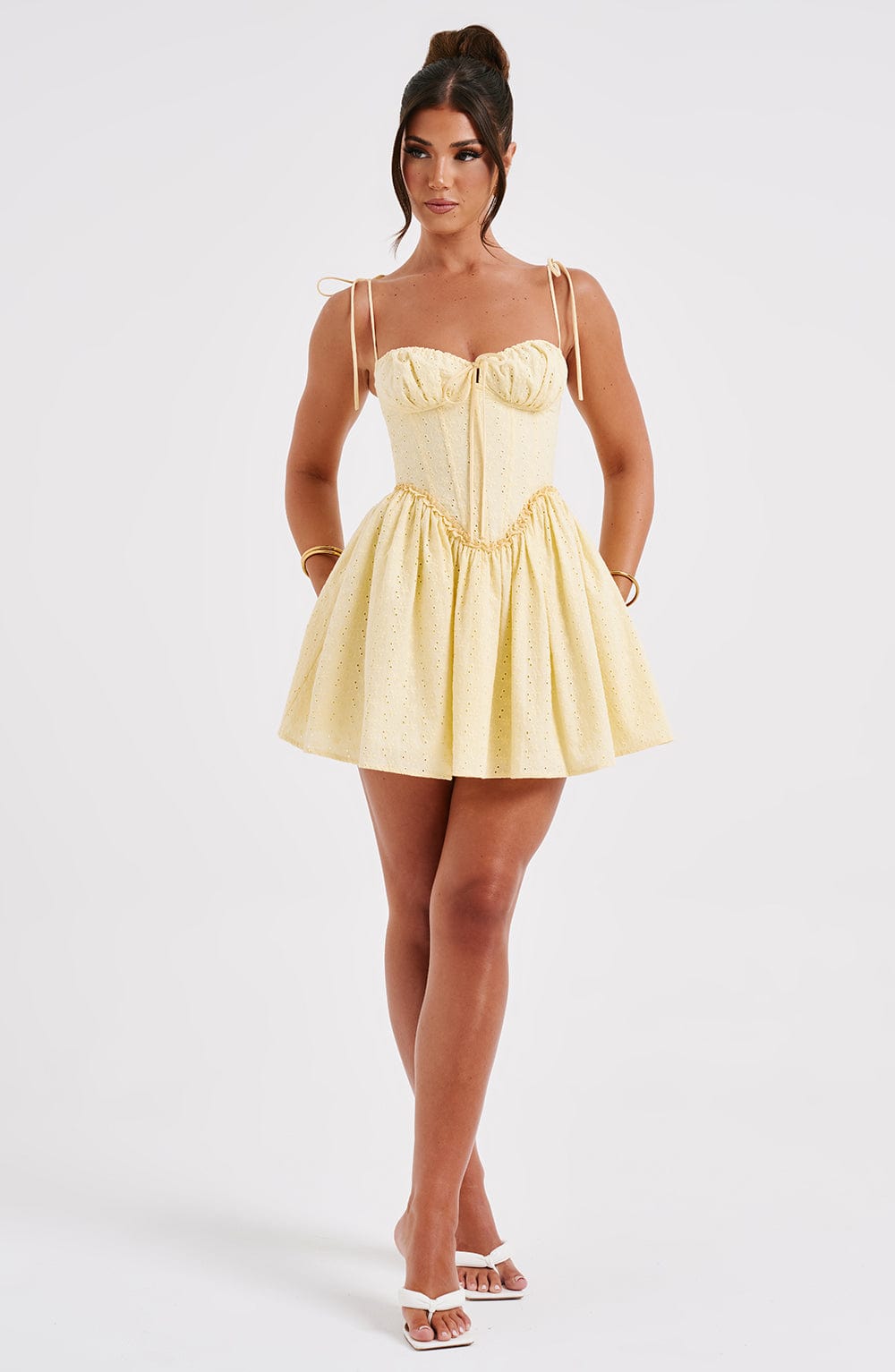 Amelia Mini Dress - Lemon