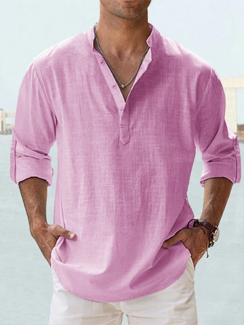 Men's Casual Henley Shirt | Long Sleeve