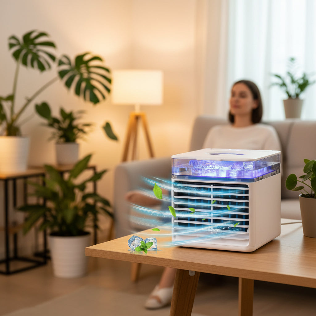 Eco-Friendly Portable Air Conditioner with Built-in Water Tank