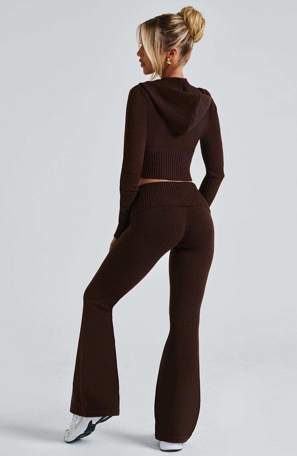 María Paula Knit Hoodie - Chocolate