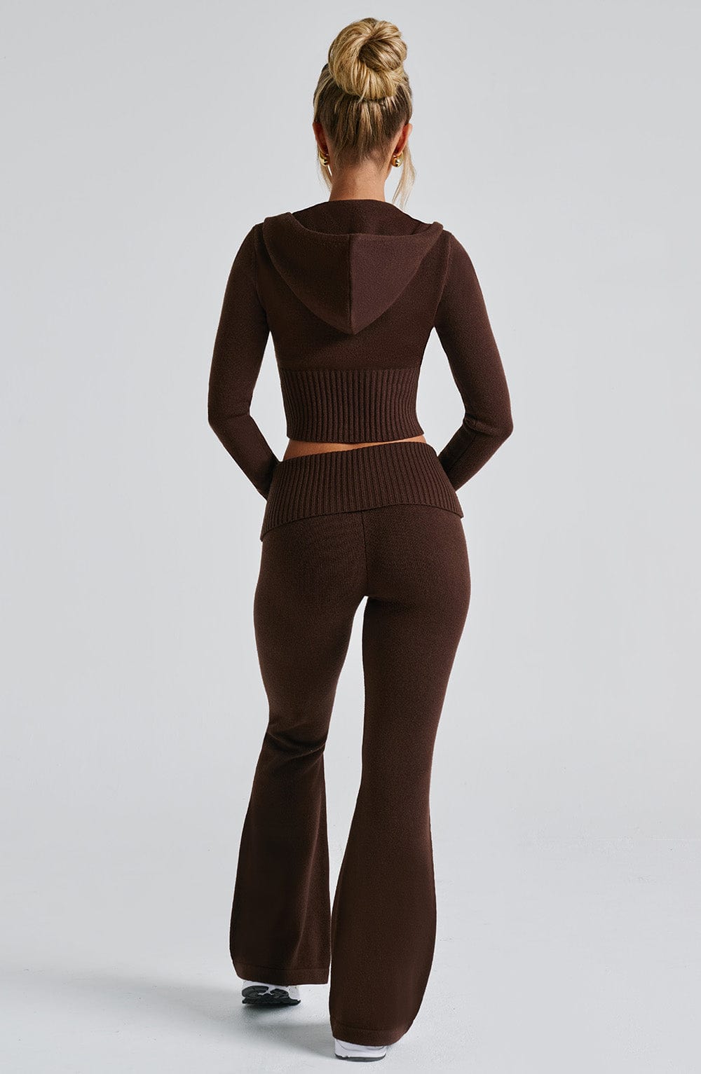 María Paula Knit Hoodie - Chocolate