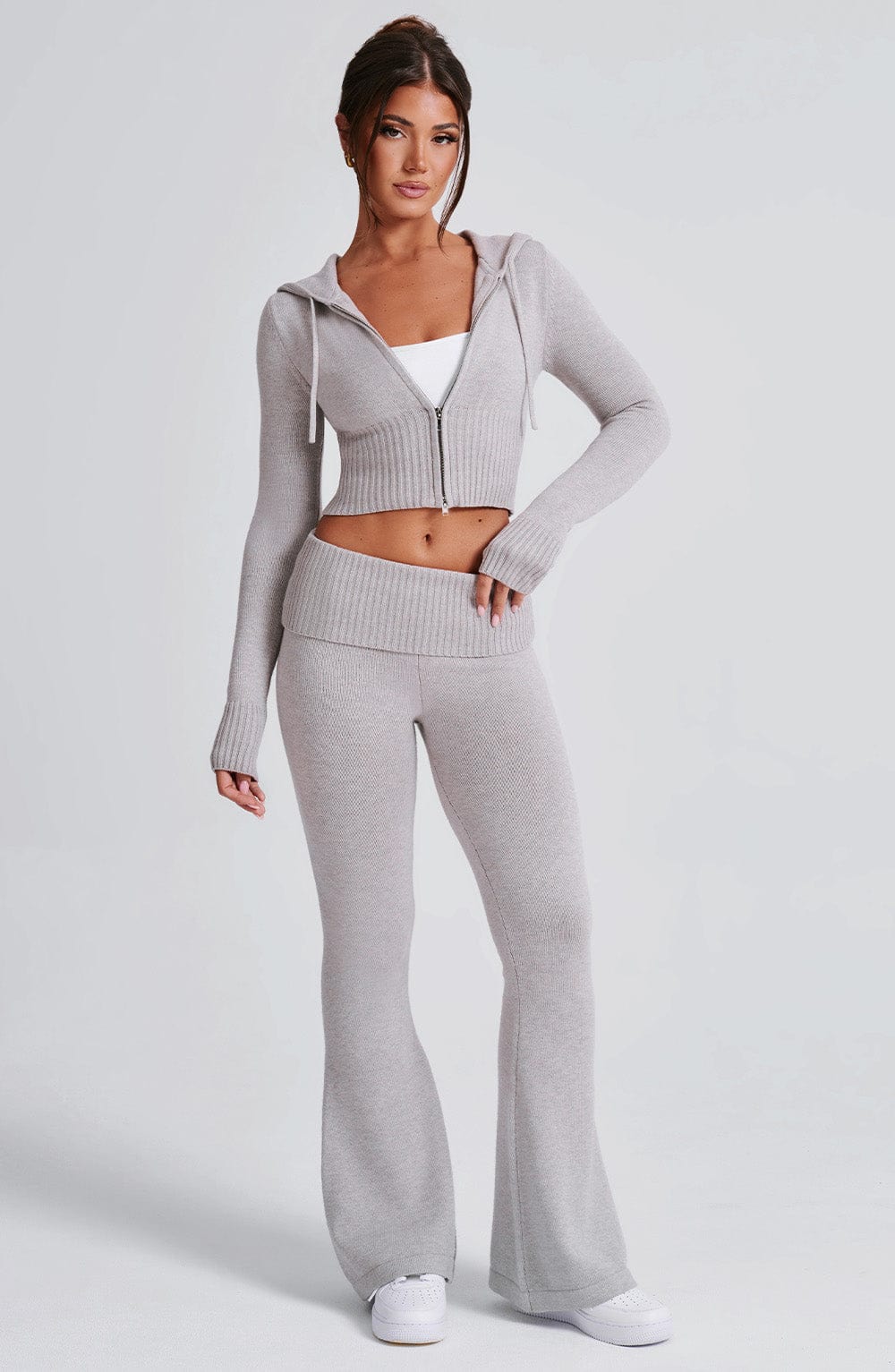 Carolina Knit Pants - Light Grey Marl