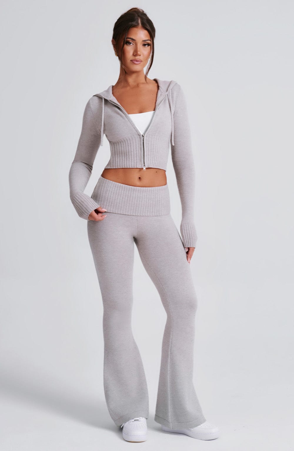 Carolina Knit Pants - Light Grey Marl
