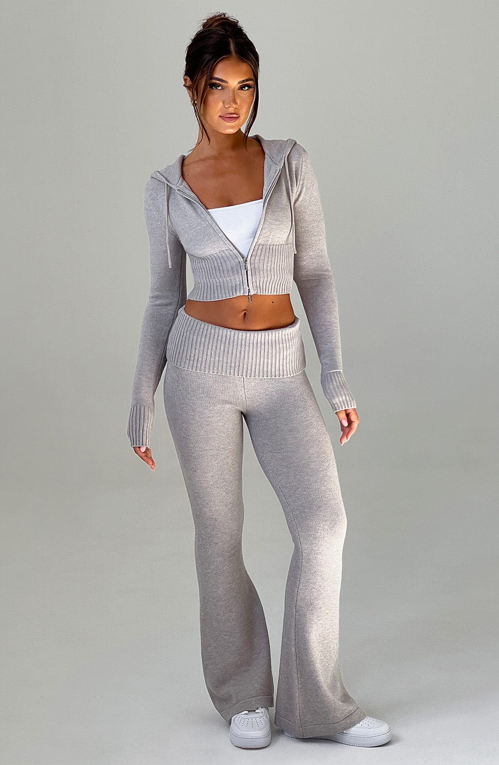 Carolina Knit Pants - Light Grey Marl