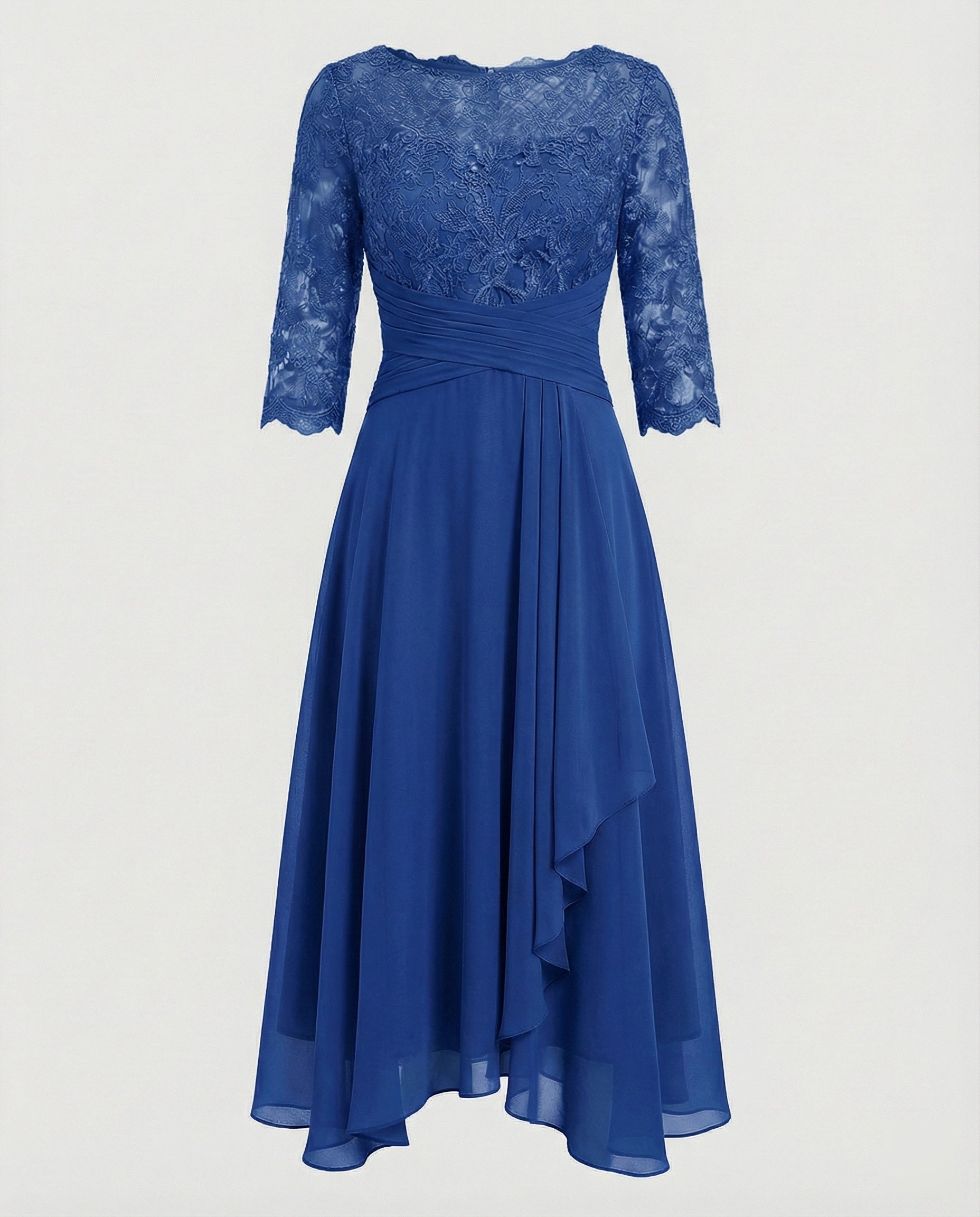 3/4 Sleeve Women's Midi Evening Dress
