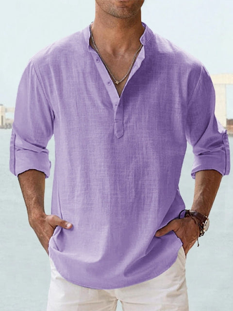 Men's Casual Henley Shirt | Long Sleeve