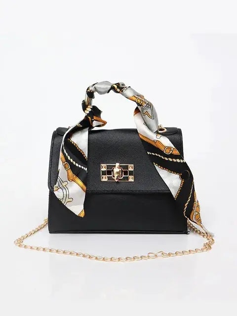 Women's Handbag with Scarf Detail