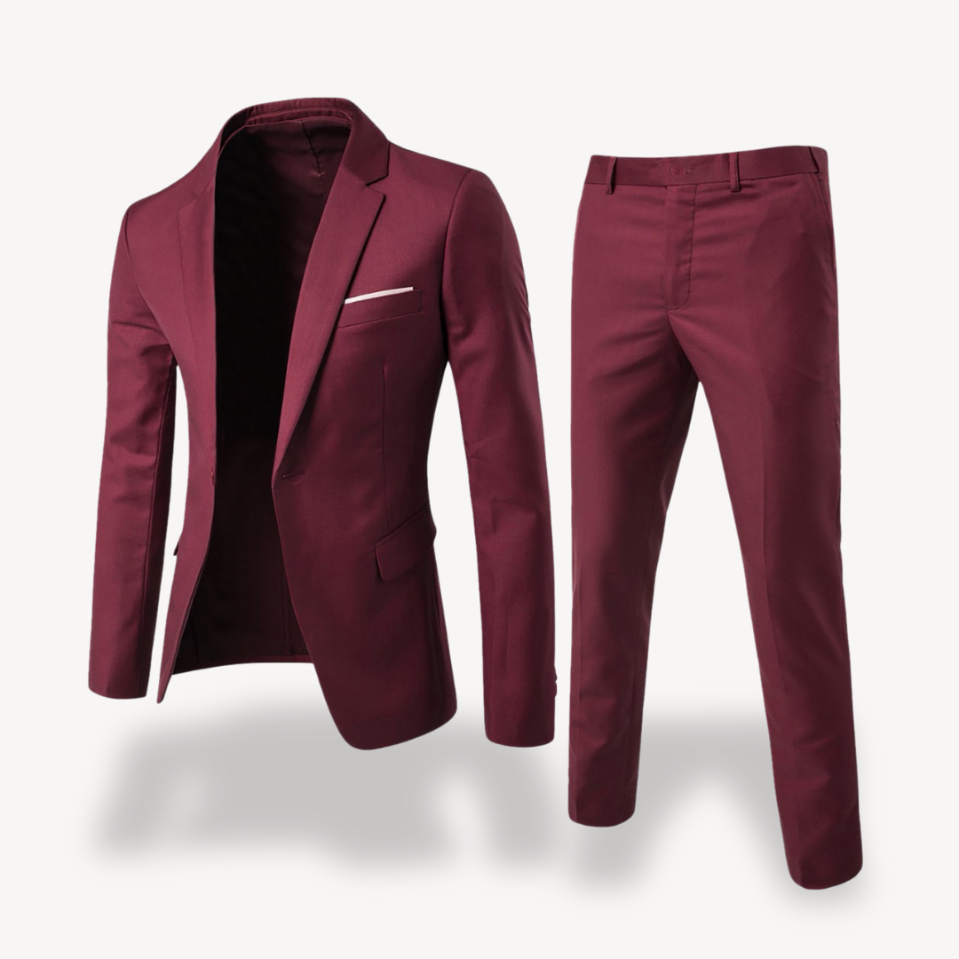 Men's Business Casual Slim Fit 2-Piece Suit | Blazer and Trousers