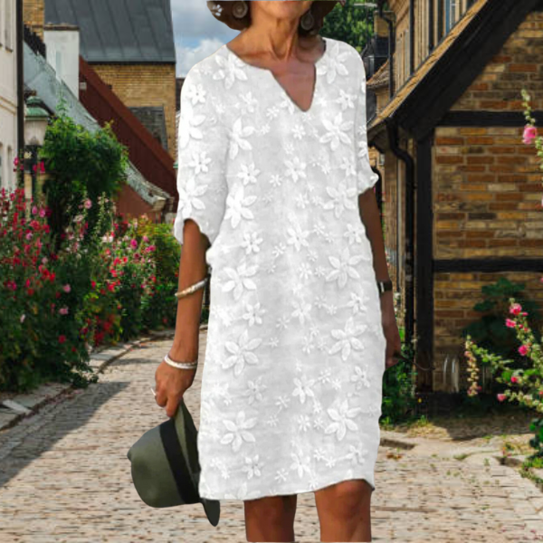 V-Neck Floral Summer Dress for Women