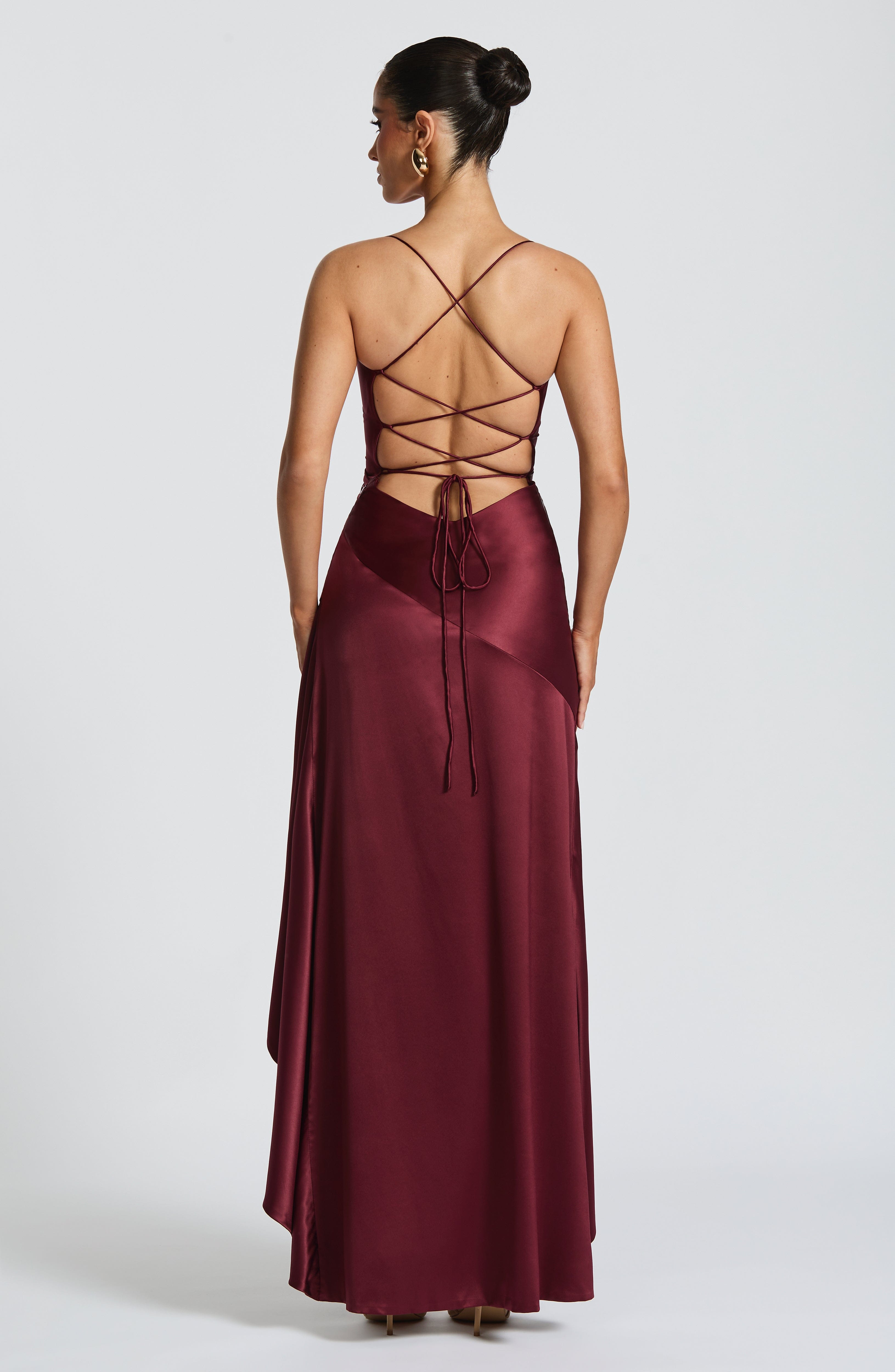 Cherry Lacquer Maxi Dress