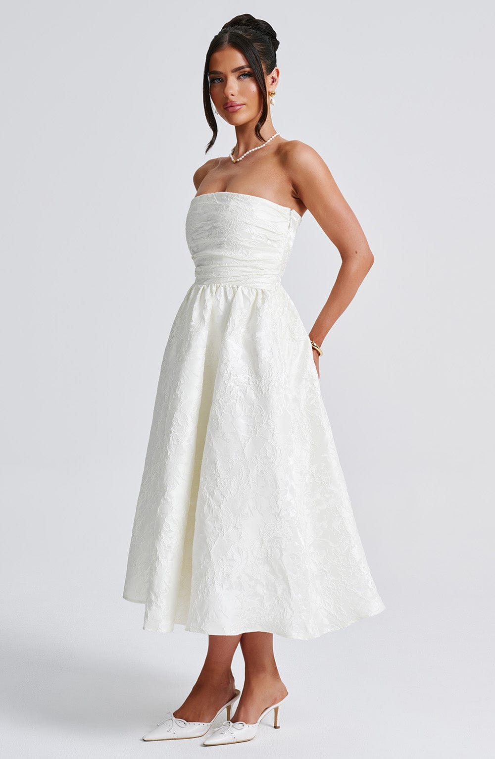 Lara Midi Dress - Ivory