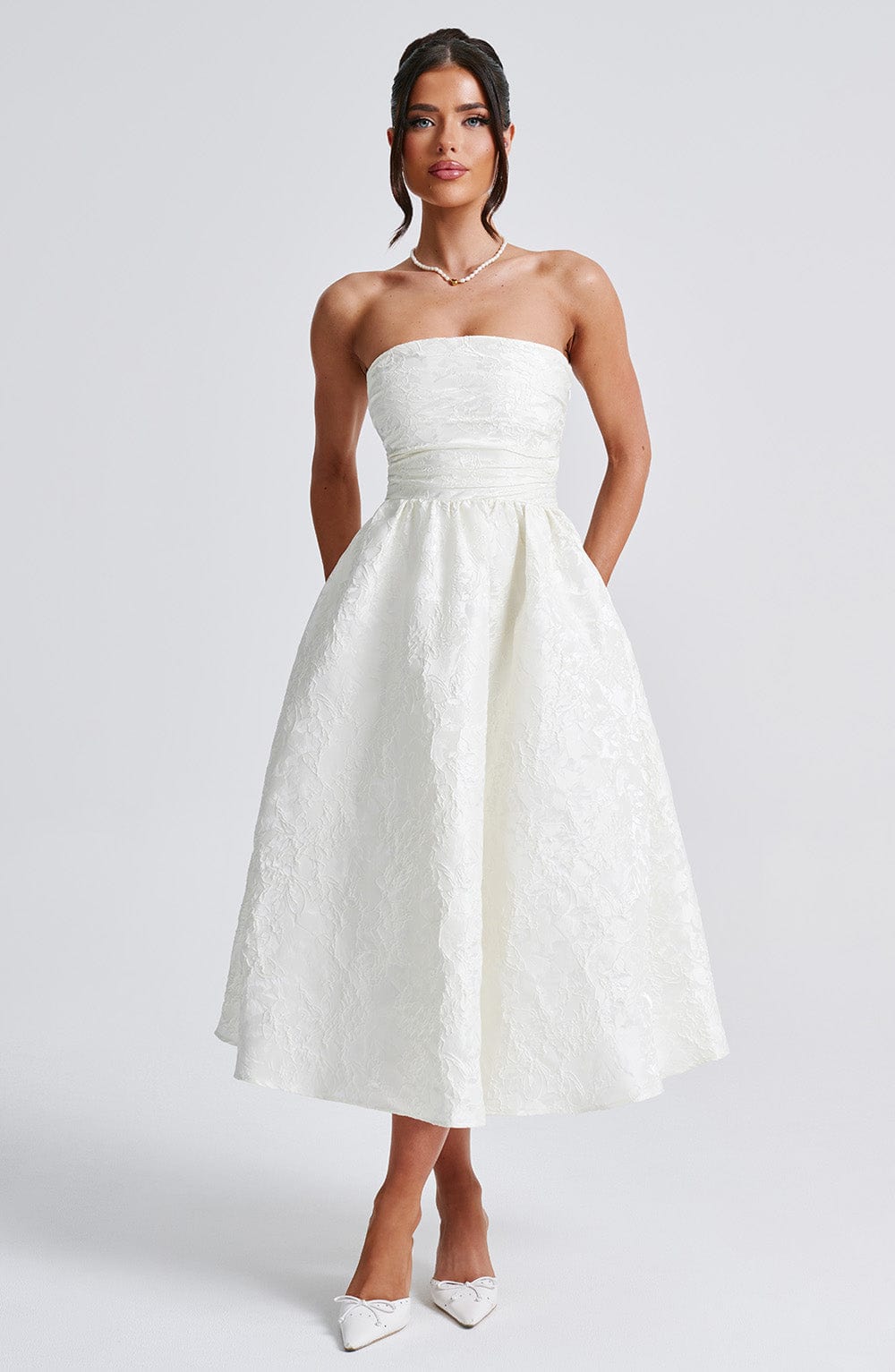 Lara Midi Dress - Ivory