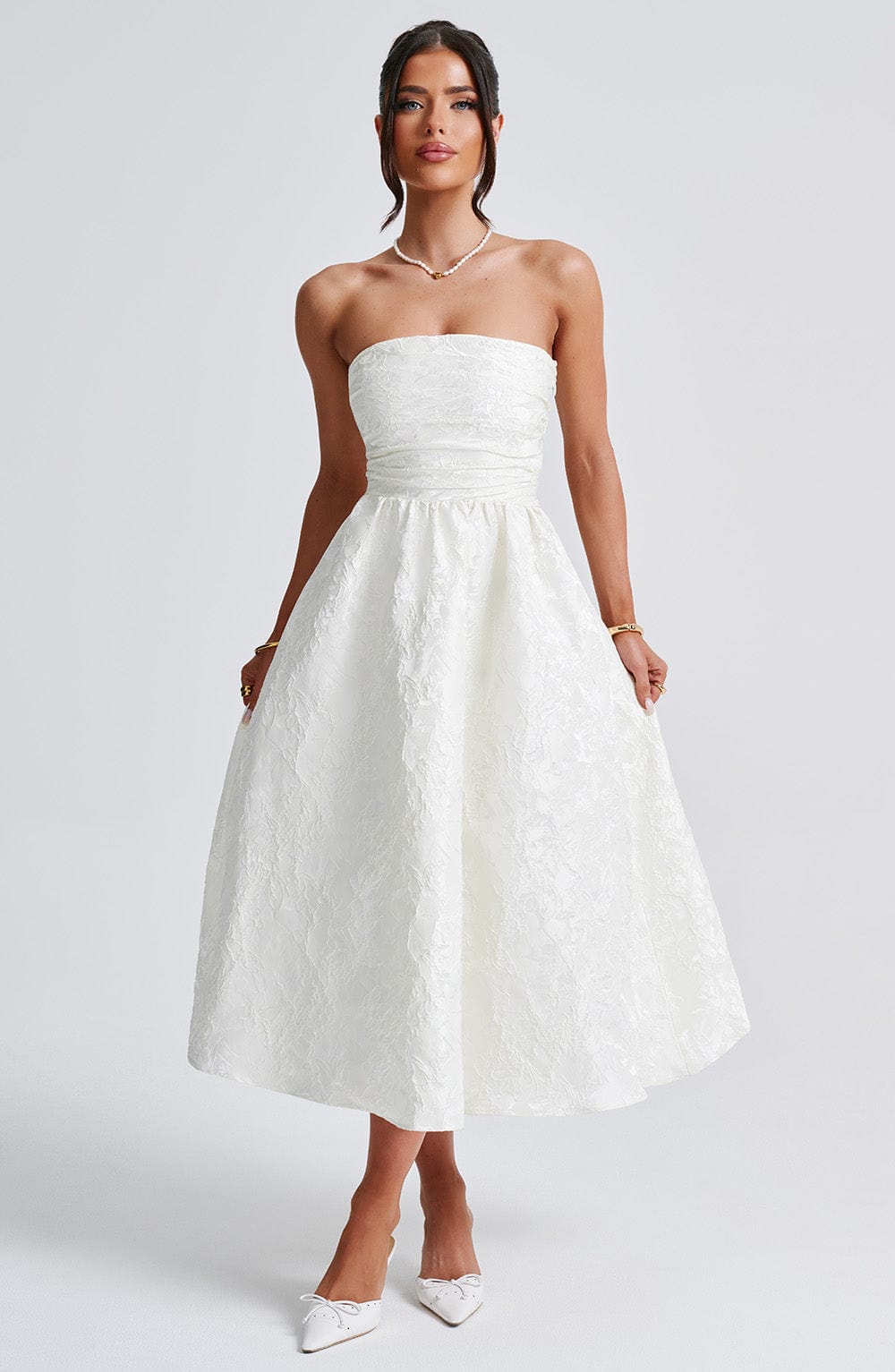Lara Midi Dress - Ivory