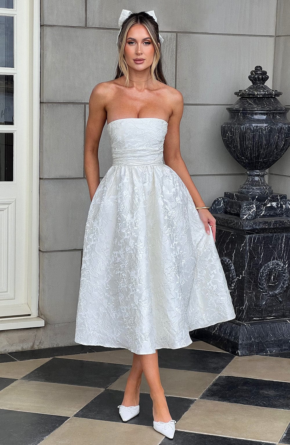 Lara Midi Dress - Ivory