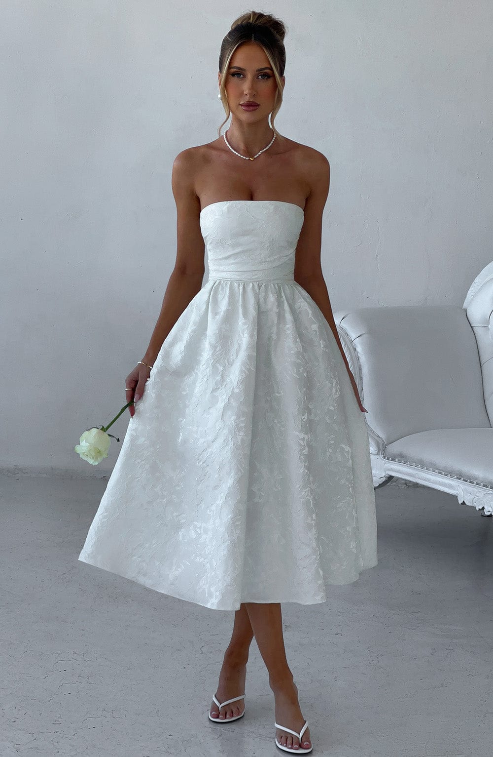 Lara Midi Dress - Ivory