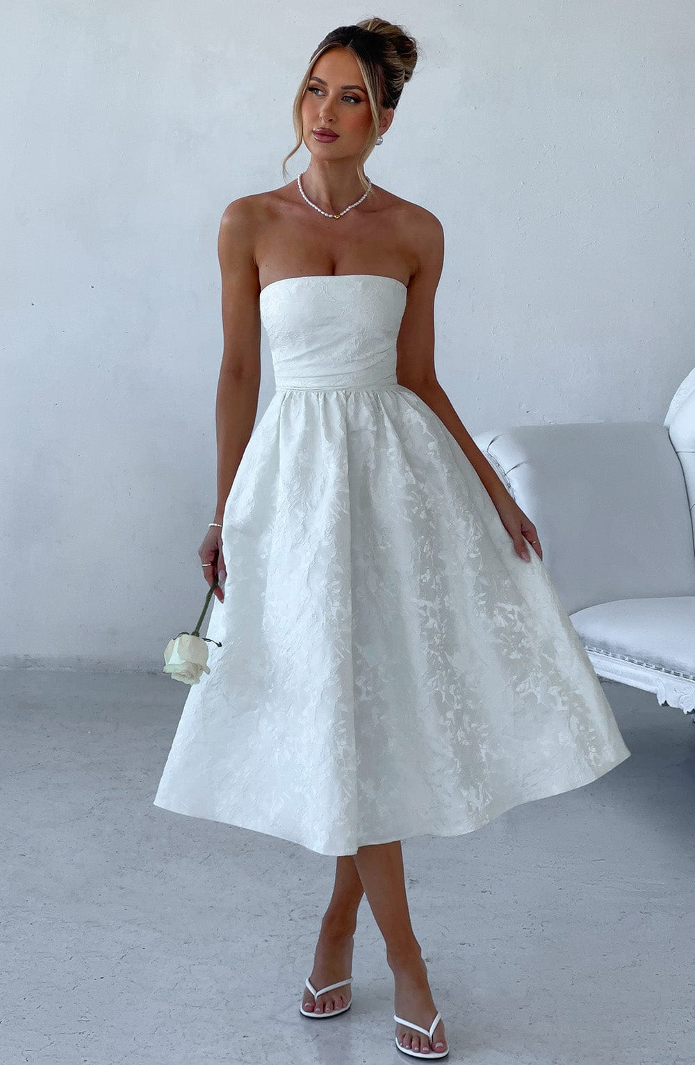 Lara Midi Dress - Ivory