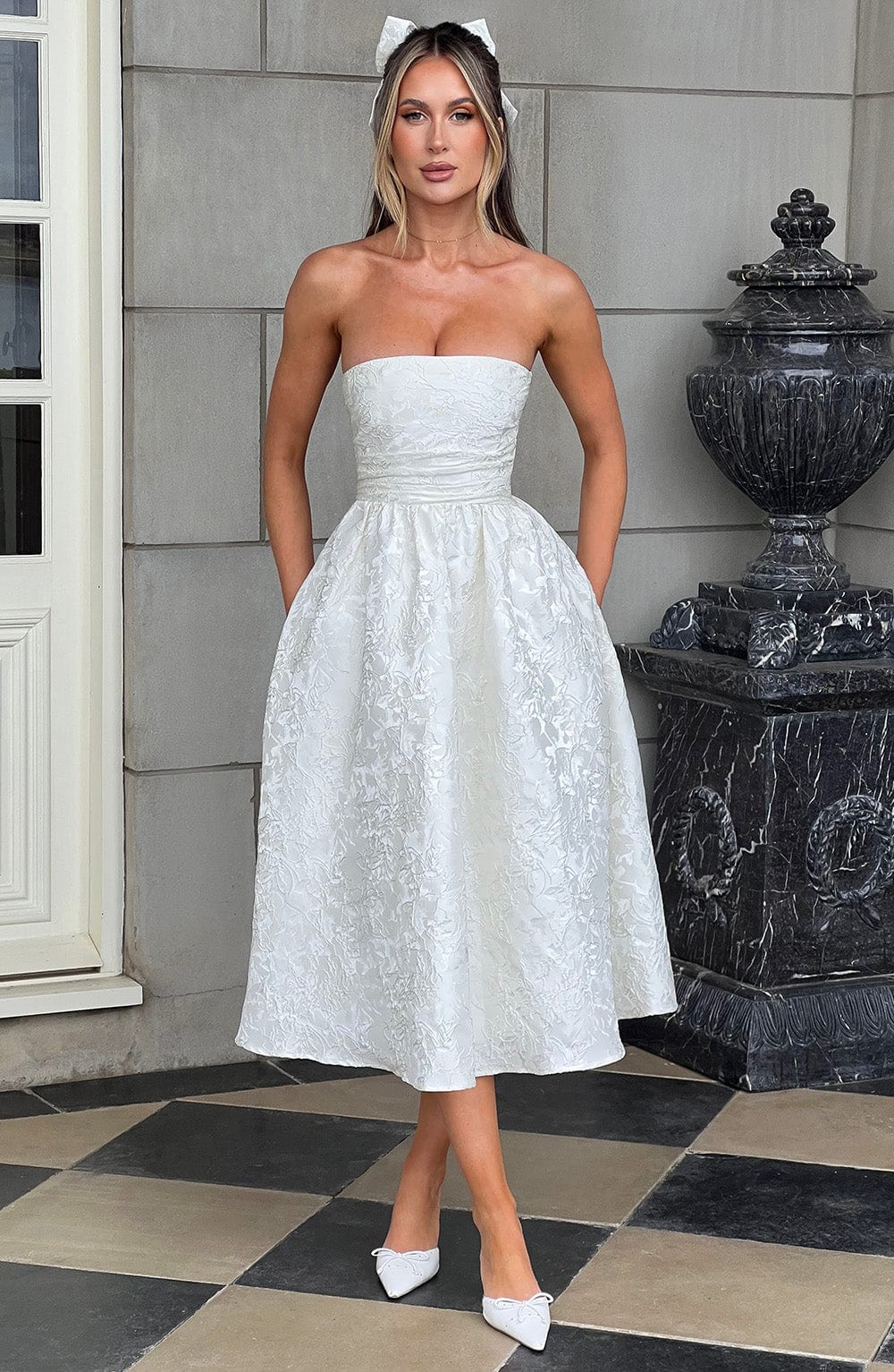 Lara Midi Dress - Ivory