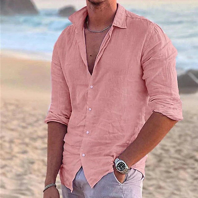 Men's Casual Long Sleeve Summer Shirt
