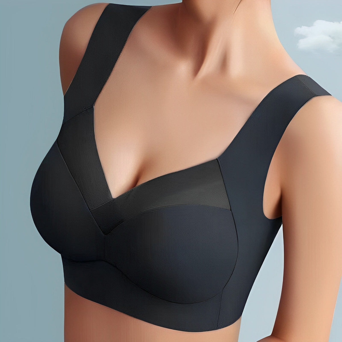 Women's Wireless Sports Bra | V-Neck