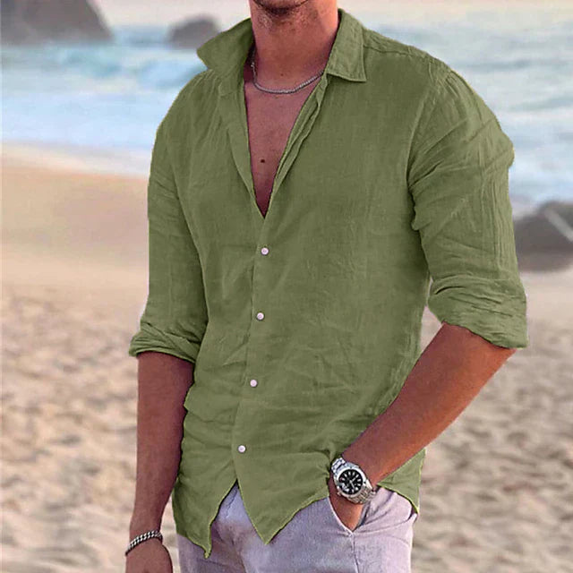 Men's Casual Long Sleeve Summer Shirt