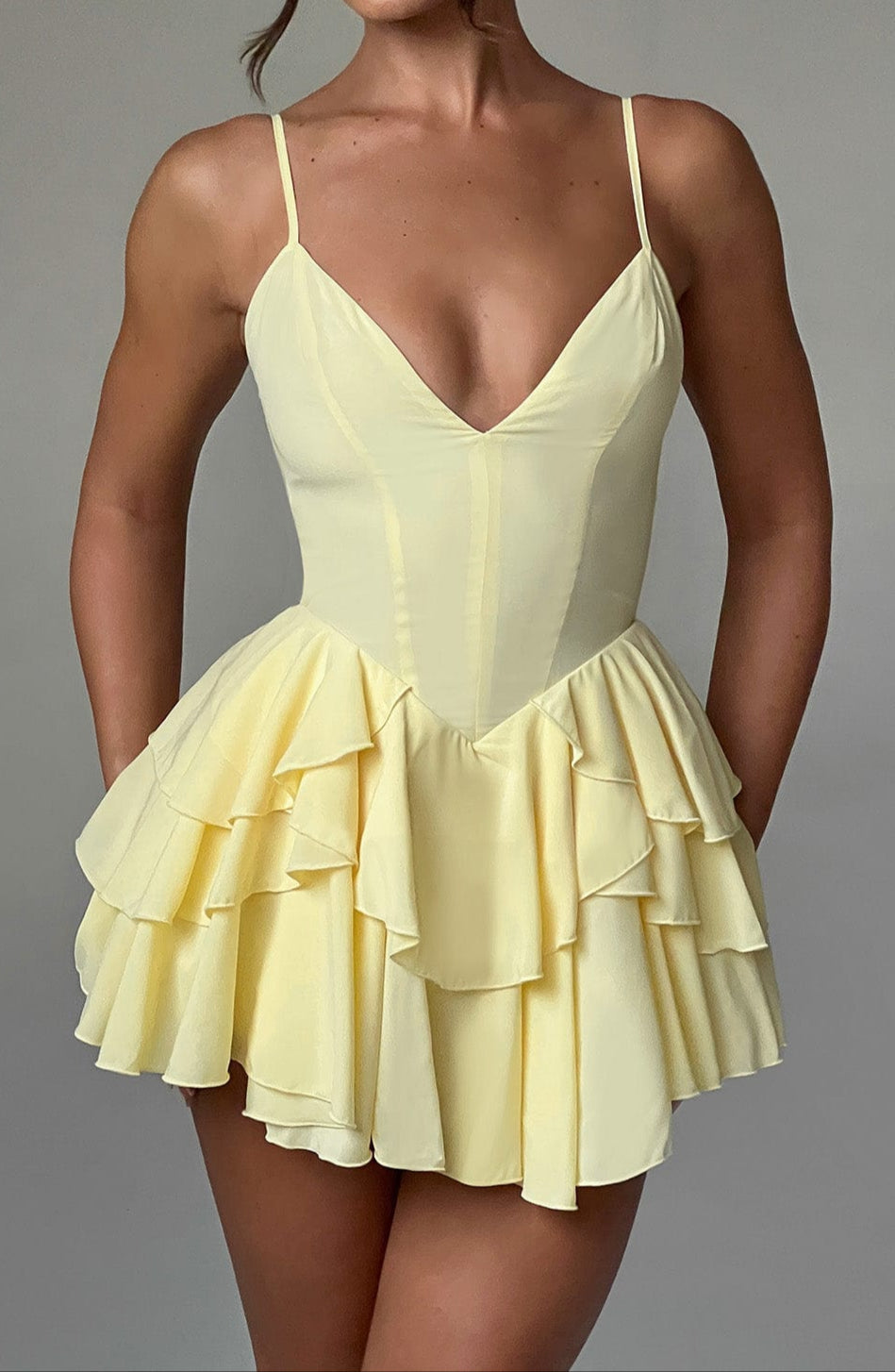 Gia Playsuit - Lemon
