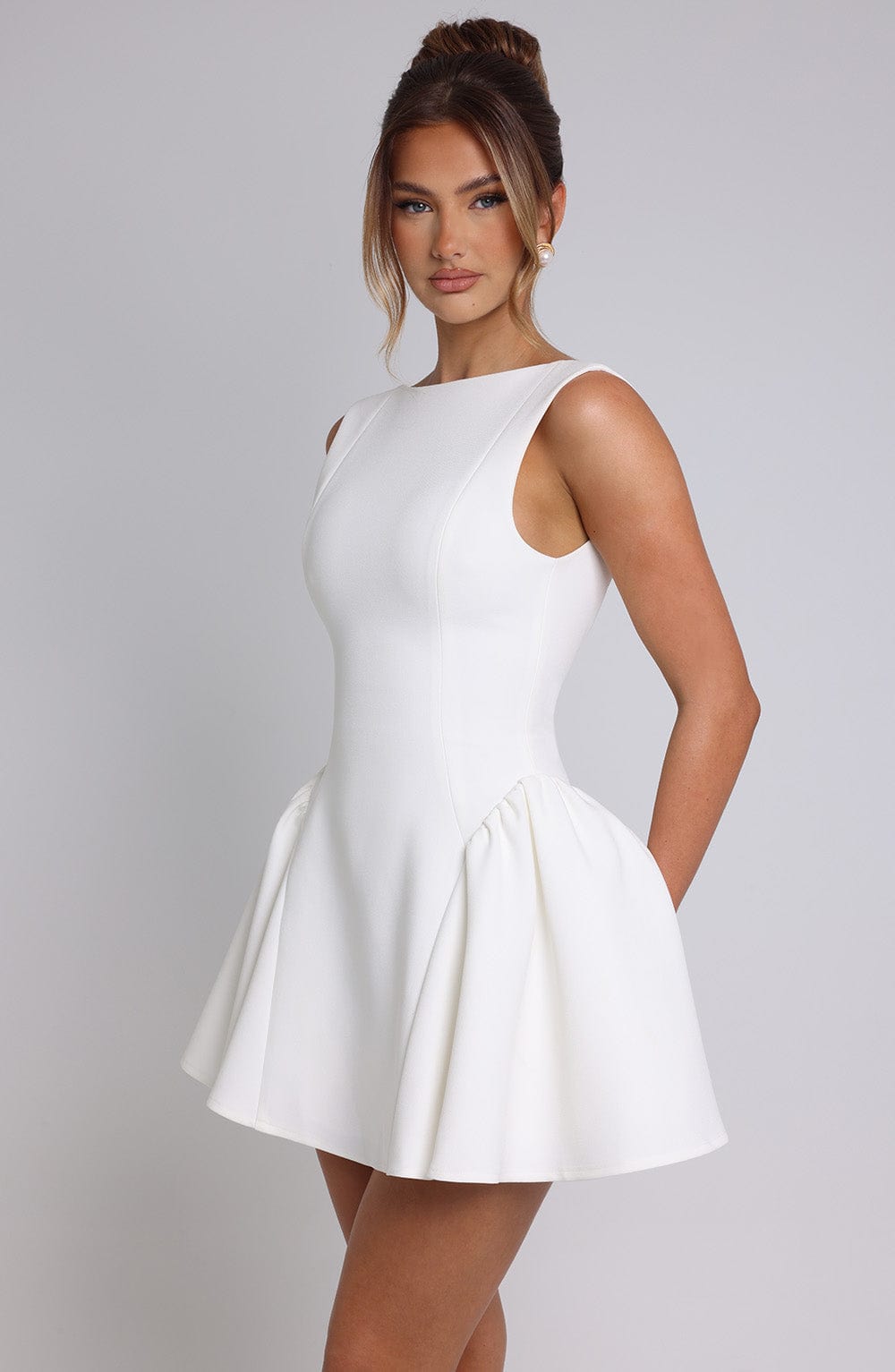 Luna Mini Dress-Ivory