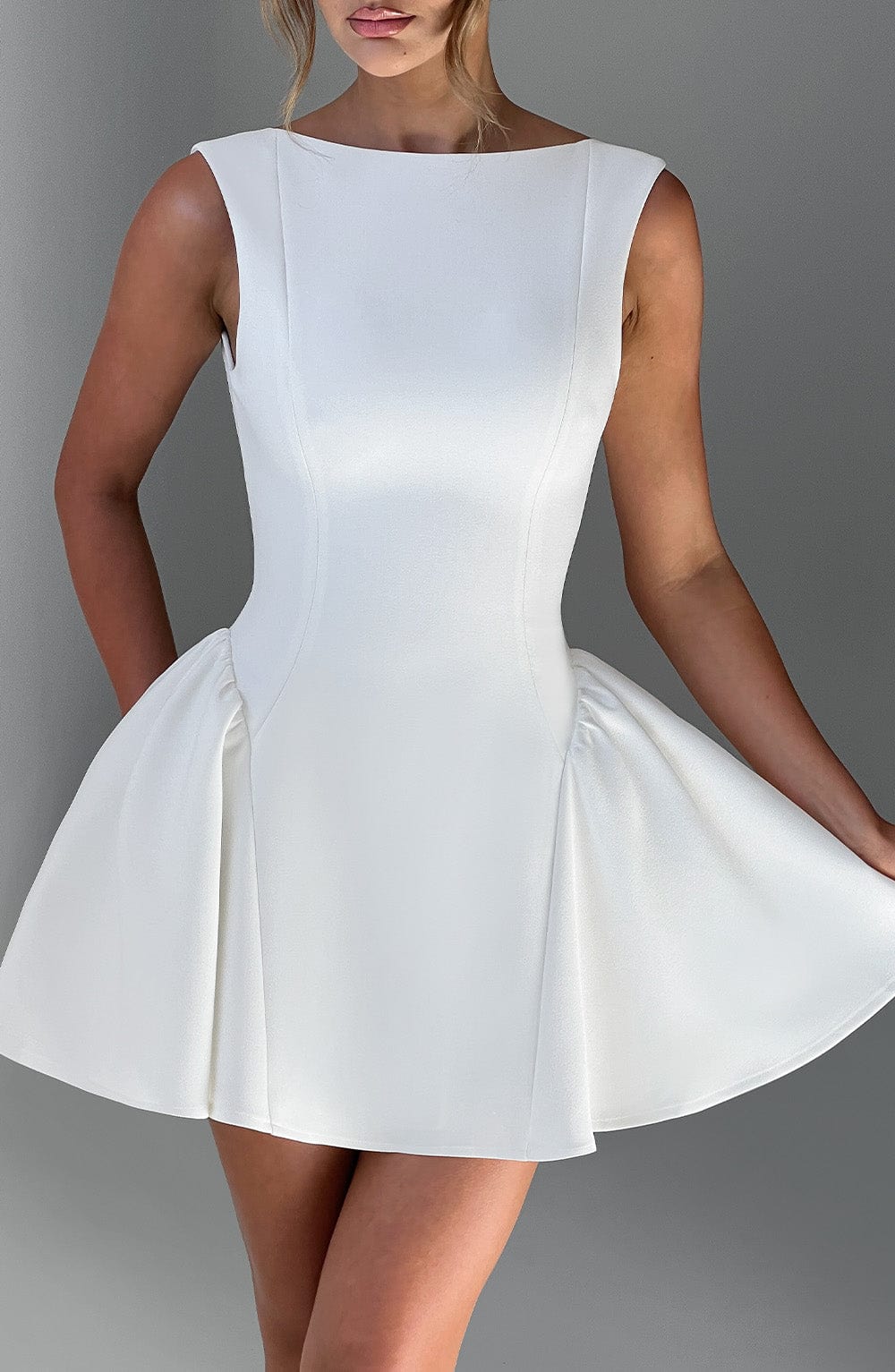 Luna Mini Dress-Ivory