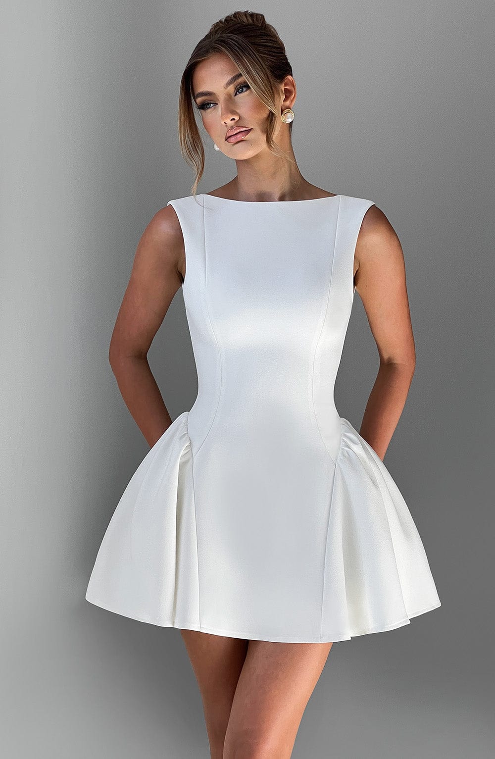 Luna Mini Dress-Ivory