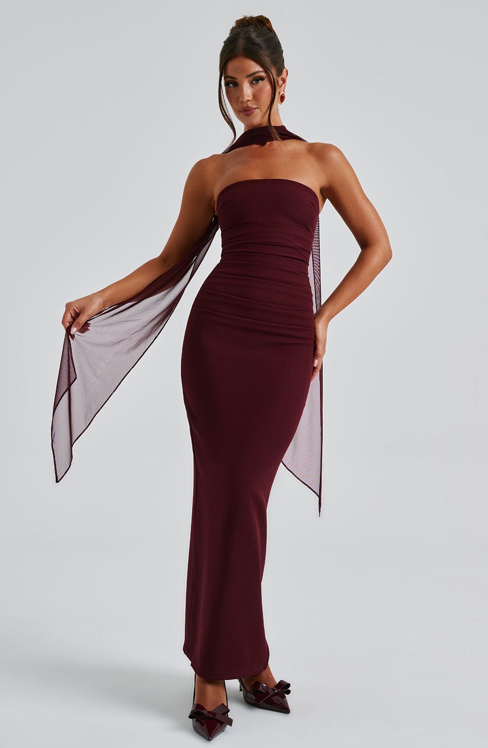 Manuela Maxi Dress - Cherry Lacquer