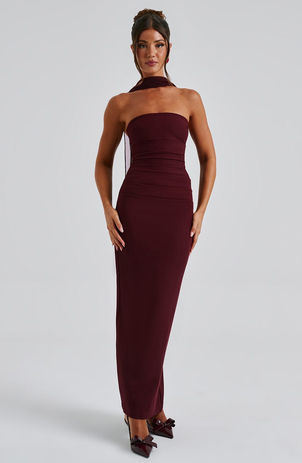 Manuela Maxi Dress - Cherry Lacquer