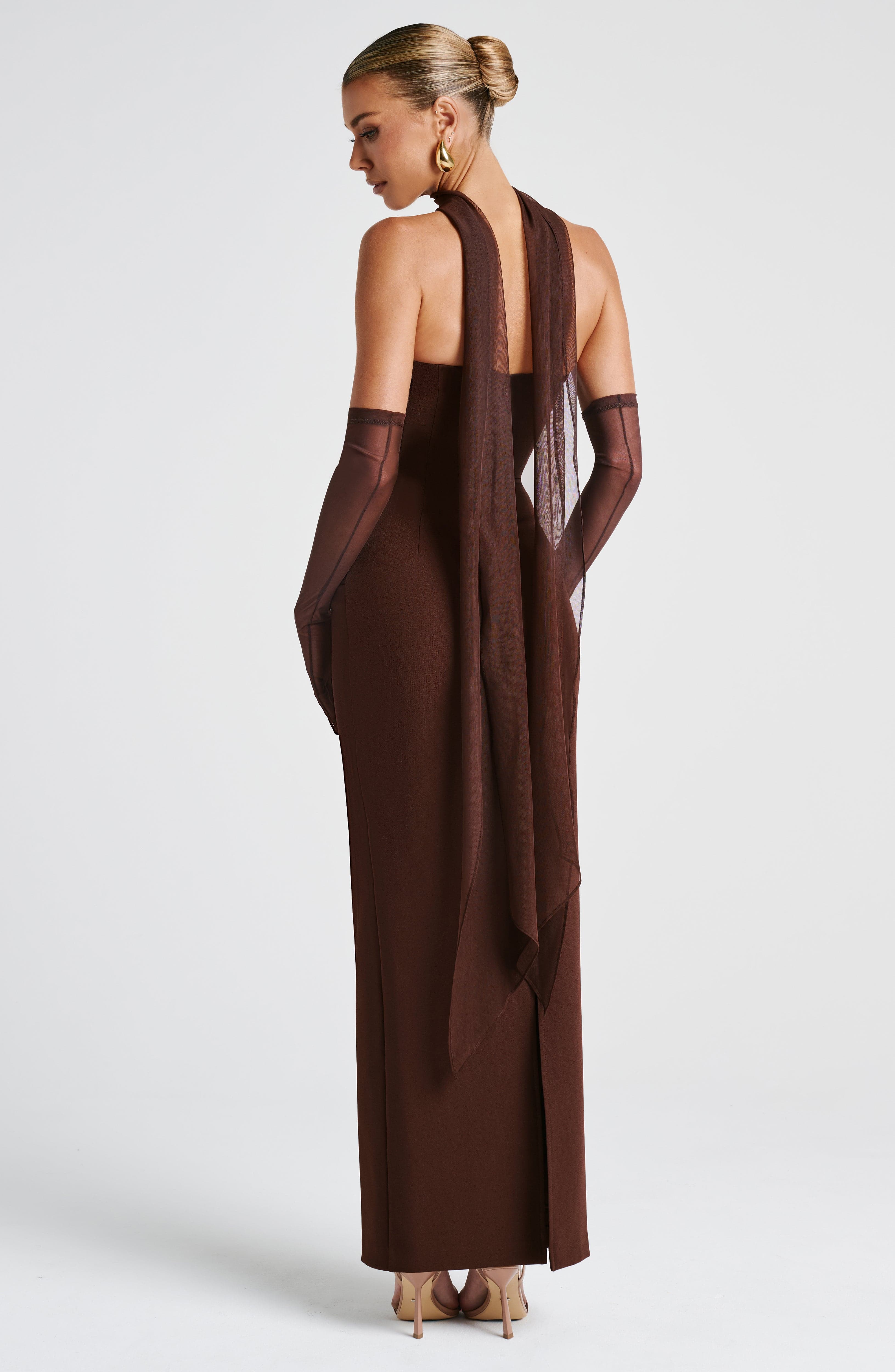 Ana Sofía Maxi Dress- Plum Brown