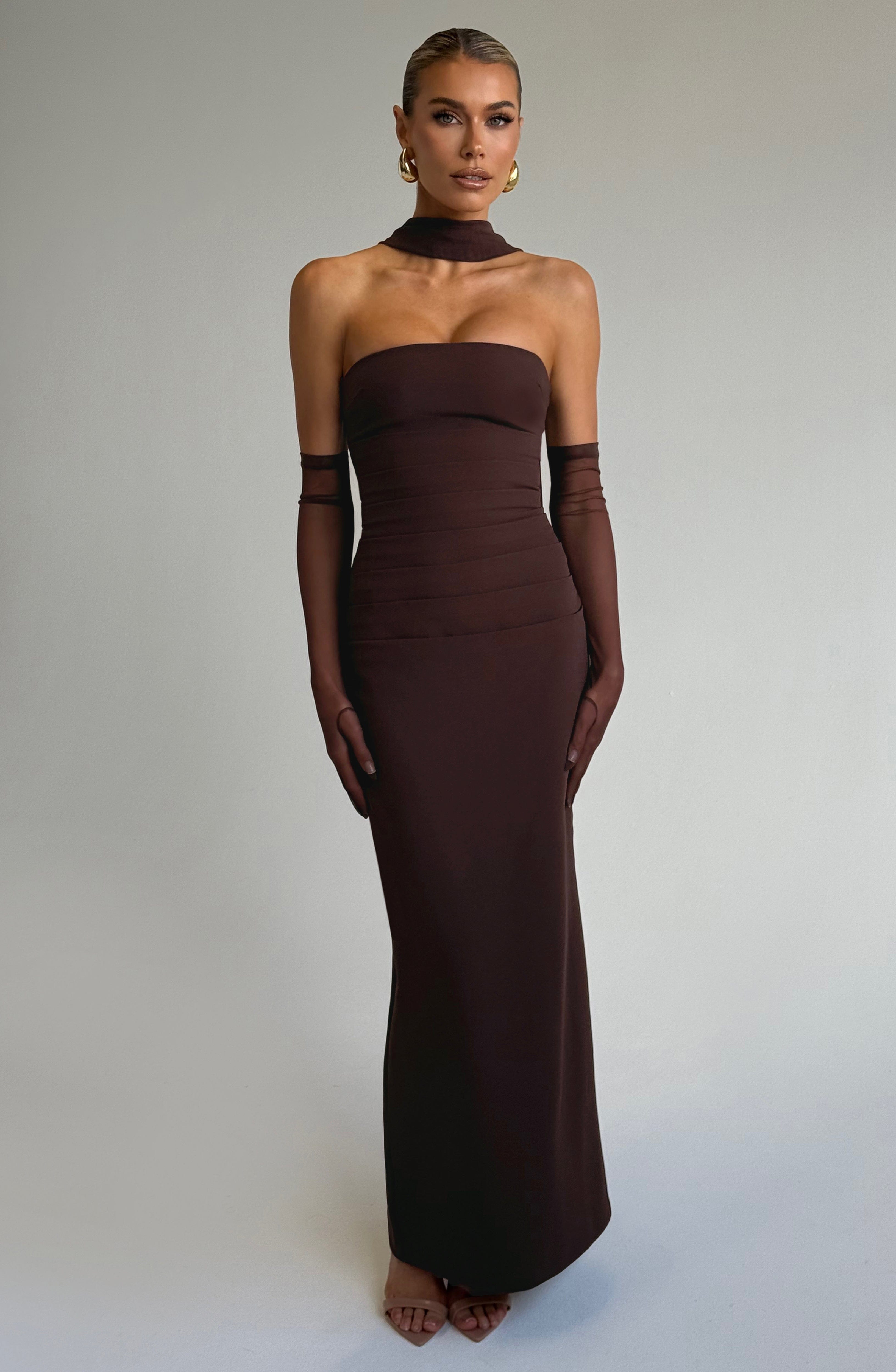 Ana Sofía Maxi Dress- Plum Brown