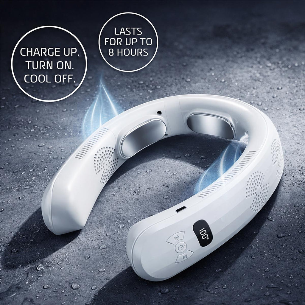 3-Zone Neck Cooler and Heater, Versatile Wearable Neck Fan for All Weather
